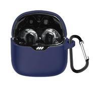 YAODLE Étui de protection compatible avec JBL Tune Flex - Coque souple et résistante aux chocs - Avec mousqueton - Anti-traces de doigts - Anti-abrasion - Bleu