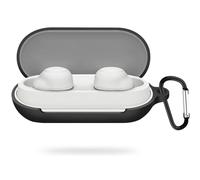 YAODLE Étui de protection compatible avec Sony WF-C700N - Anti-chocs - Avec mousqueton - Anti-traces de doigts - Noir