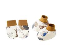 YAOGUI 1 ensemble de gants et chaussettes pour bébé - Pour nouveau-nés jusqu'à 6 mois - Avec motif dessin animé - Tissu en coton doux - Pour bébé, Éléphant gris, Taille unique