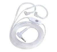 YAOGUI Câble D'écouteur KZM2 3 5 Mm 2 Microphones Plaqués En Argent Améliore Les Câbles IEM Avec Commutateurs Réglage Des Égalise