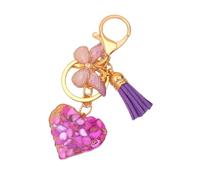 YAOGUI CLIO CLAINE CHAINE BLIDE BATTERFLY Keyring Handsbag Charm Sequins Film Resin Resin Keychain Décorations Pour Woman Girl Beautiful Butterfly Keychain Charme