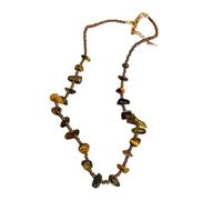 YAOGUI Collier avec pendentif soleil avec pierre naturelle et chaîne en acier inoxydable, bijoux tendance pour un usage quotidien, bijoux en pierre naturelle pour femme, taille unique, Comme décrit