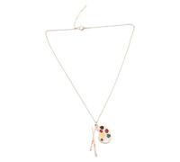 YAOGUI Collier multifonction avec pendentif en forme de palette et pinceau pour voyage et activités artistiques de plein air