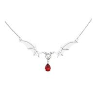 YAOGUI Collier ras du cou avec pendentif en forme d'aile de chauve-souris, style gothique, vampire, style gothique, noir