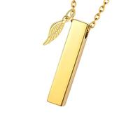 YAOGUI Collier urne funéraire pour chien et chat avec pendentif en forme d'aile angélique