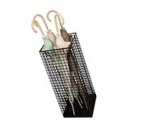 YAOGUI Élégant support de parapluies en fer pour l'organisation de l'entrée, protections de sol, plusieurs compartiments de rangement avec base stable en métal, support de parapluies avec design en