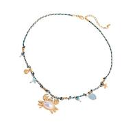 YAOGUI Ensemble collier et boucles d'oreilles réglables en acier inoxydable pour peaux sensibles, taille unique, Comme décrit, Comme décrit.