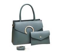 YAOGUI Ensemble de 2 sacs à main élégants pour femmes, sac à main à bandoulière en cuir PU, sac à main avec poignée supérieure, cartables en cuir synthétique, bleu, One Size
