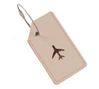 YAOGUI Étiquettes à bagages avec étiquettes en acier pour valises en cuir PU pour voyage, sac d'école, sac à main de voyage pour femme et homme, kaki, Beauté de masse