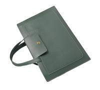 YAOGUI Étui avec support pour ordinateur portable avec porte-documents incliné réglable en cuir PU pour bureau, voyage, accessoires pour ordinateur portable, 38,1 à 40,6 cm, Green