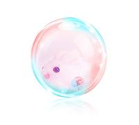 YAOGUI Jouet interactif pour chien - Roulement automatique - Transparent - Pour animaux domestiques d'intérieur - Avec lumières et peluche - Fonctionnement aléatoire - Alimenté par piles
