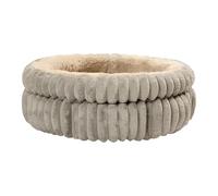 YAOGUI Lit rond lavable pour chats et chatons d'intérieur en peluche douce avec coussin amovible pour dormir