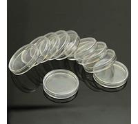 YAOGUI Lot de 10 étuis ronds transparents de 38 mm pour ranger des pièces de monnaie