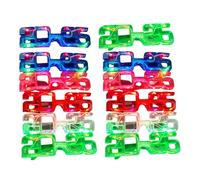 YAOGUI Lot de 12 lunettes clignotantes pour le Nouvel An 2025, accessoires de fête, carnaval, accessoires photo, lunettes de réveillon du Nouvel An
