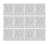 YAOGUI Lot de 12 panneaux muraux carrés en mousse polyester polyester insonorisants pour salon studio