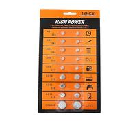 YAOGUI Lot de 18 piles bouton AG1 364 AG3 392 AG4 377 AG10 389 AG13 357 CR2032 pour montre et horloge