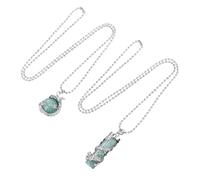 YAOGUI Lot de 2 pendentifs cylindriques faits à la main en pierre naturelle - Bijoux assortis pour un usage quotidien et des occasions spéciales - Collier naturel fait à la main, taille unique, Comme