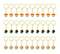 YAOGUI Lot de 30 porte-clés en métal noir pour célébration d'histoire - Patrimoine culturel - Cadeau - Événement culturel - Fournitures de fête - Décorations noires - Accessoires pour le mois de