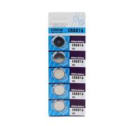 YAOGUI Lot de 5 piles bouton CR2016 3 V au lithium pour montres, calculatrices, etc
