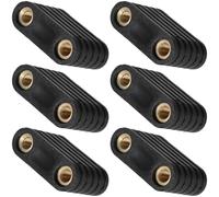 YAOGUI Lot de 6 inserts de sangle de pied à 2 trous pour planche à voile, accessoire de pagaie en laiton, écrou de kayak, accessoire de pagaie en laiton