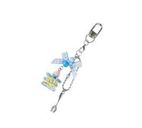 YAOGUI Napoleon Designs Élégant Lanière de téléphone en matériaux mélangés Bracelet polyvalent Taro Violet Crème Napoléon Charm pour téléphone, bleu, Keychain
