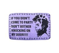 YAOGUI Paillasson « For Prince If You Didn'for T Come To Party Don'for T Bother Knocking On My Door » avec lettres imprimées rétro violet