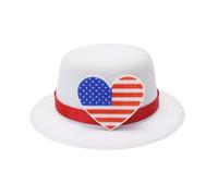 YAOGUI Petit chapeau haut-de-forme avec pince à cheveux sur le thème des jours de l'indépendance américaine, couvre-chef, accessoire de tête pour fête nationale