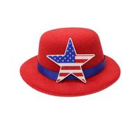 YAOGUI Petit chapeau haut-de-forme avec pince à cheveux sur le thème des jours de l'indépendance américaine, couvre-chef, accessoire de tête pour fête nationale