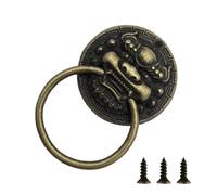 YAOGUI Poignée d'armoire en métal à trou unique - Style vintage - Pour l'amélioration des meubles - Alliage de zinc - Boutons d'armoires avec motif traditionnel