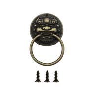 YAOGUI Poignée d'armoire en métal à trou unique - Style vintage - Pour l'amélioration des meubles - Alliage de zinc - Boutons d'armoires avec motif traditionnel