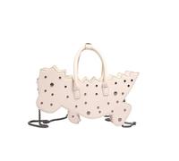 YAOGUI Sac à bandoulière fonctionnel en forme de dinosaure en cuir synthétique avec chaîne amovible pour femme, blanc, One Size