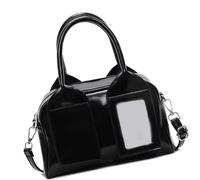 YAOGUI Sac à bandoulière tendance en cuir synthétique avec sangle réglable confortable pour une tenue décontractée, bureau ou voyage, sac à main léger, Noir , One Size