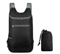 YAOGUI Sac à dos pliable pour femmes, hommes, adolescents, randonnée, camping, escalade, voyage, sac à dos portable, gris foncé, One Size