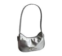 YAOGUI Sac à main tendance en forme de lune avec sangle réglable pour femme en cuir PU, Argenté., One Size