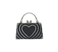 YAOGUI Sac de soirée pour femme - Sac à bandoulière pailleté avec chaîne - Élégant sac à main à strass - Pour mariage - Sac à main élégant à bandoulière en strass, Noir , One Size