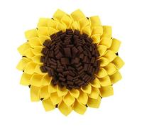 YAOGUI Tapis à renifler pour chien - Tapis d'entraînement en forme de tournesol - Mangeoires lentes pour les compétences de recherche de nourriture - Jouet à renifler pour chien - Petit jouet puzzle