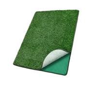 YAOGUI Tapis de salle de bain en gazon artificiel de type lourd pour chien - Grand tapis de dressage pour chien - Décoration intérieure ou extérieure - Pot avec plateau