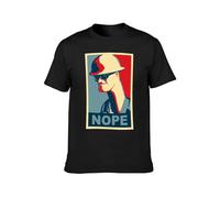 YAOHANXIN Men's Round Neck T-Shirt Team Fortress 2 Engineer Says Nope Do Not Bleach Black S