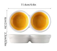 YAOHY Double-Compartiment Reptiles Bol Alimentair Dish Bols À Eau pour Reptiles Tortue Et Hamster Enclosure Compatible Anti-Tip Abreuvoir Tortue Terrestre(Jaune,+Sea Salt)