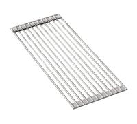YAOHY Égouttoir À Vaisselle Antidérapant En Silicone, Egoutoire Vaisselle Cuisine Au-Dessus De L'Évier Enroulable, Bac D’Égouttement Résistant À La Rouille(Gray,12 long rods)