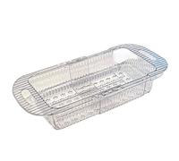 YAOHY Égouttoir À Vaisselle Extensible En Plastique, Egoutoire Vaisselle Cuisine Passoire À Légumes Et Fruits, Egouttoir Vaisselle Sur Evier Porte-Couverts(Transparent)