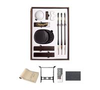 YAOHY Ensemble De Calligraphie Chinoise Traditionnelle Ensemble De Calligraphie Traditionnelle Chinoise, Chinois avec Boîte Cadeau pour Le Rangement(A-13-piece Set)