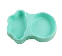 YAOHY One-Piece Compartmentalized Reptiles Bol Alimentair Double-Compartiment Bols À Eau pour Reptiles Cat-Claw Abreuvoir Tortue Terrestre(Pink)