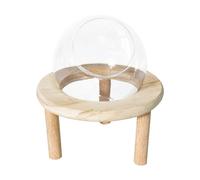 YAOHY Pet Salle De Bain pour Hamster Rond Nettoyage Baignoire pour Hamster Maison Tout Rond Verre Transparent Salle De Bain pour Hamster Conteneur(L,A)