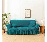 YAOHY Sofa Cover d'une Pièce Housse De Canape De Fauteuil Simple Universelle De Design De Dentelle De Salon Simple Housse pour Canapé Décoratif De Quatre Saisons(M,Peacock Blue)