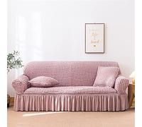 YAOHY Sofa Cover d'une Pièce Housse De Canape De Fauteuil Simple Universelle De Design De Dentelle De Salon Simple Housse pour Canapé Décoratif De Quatre Saisons(L,Pink)