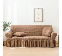YAOHY Sofa Cover d'une Pièce Housse De Canape De Fauteuil Simple Universelle De Design De Dentelle De Salon Simple Housse pour Canapé Décoratif De Quatre Saisons(M,Light Brown)