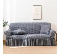 YAOHY Sofa Cover d'une Pièce Housse De Canape De Fauteuil Simple Universelle De Design De Dentelle De Salon Simple Housse pour Canapé Décoratif De Quatre Saisons(XXL,Gray)