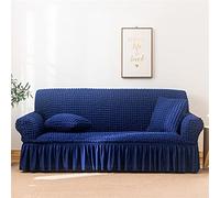 YAOHY Sofa Cover d'une Pièce Housse De Canape De Fauteuil Simple Universelle De Design De Dentelle De Salon Simple Housse pour Canapé Décoratif De Quatre Saisons(XXL,Bleu)