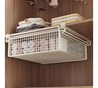 YAOJIA Organisateurs et rangements de Placard coulissants, étagères de Rangement cachées, paniers/conteneurs/tiroirs de Rangement for vêtements coulissants(White,35 * 45 * 10cm)